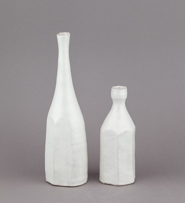 Lot 20 - AKIKO HIRAI (born 1970); two faceted stoneware...