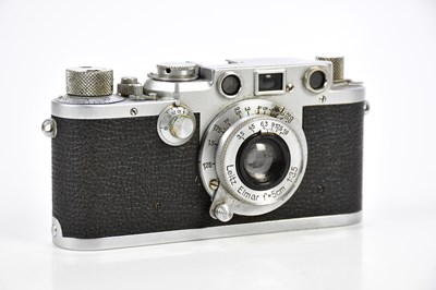 Lot 385 - LEICA; a Leica IIIf rangefinder 35mm film...