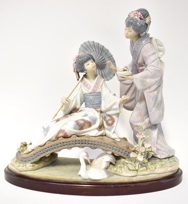 Lot 378 - LLADRÓ; 'Springtime in Japan' figure group...