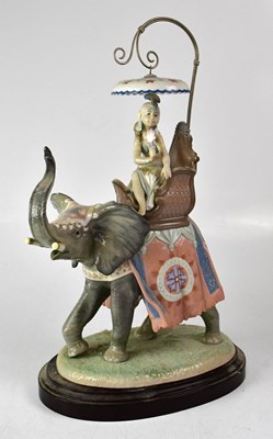 Lot 373 - LLADRÓ; an 'Indian Princess Elephant' figure...