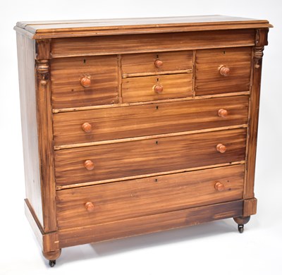 Lot 21 - A 19th century pine chest of drawers, secret...