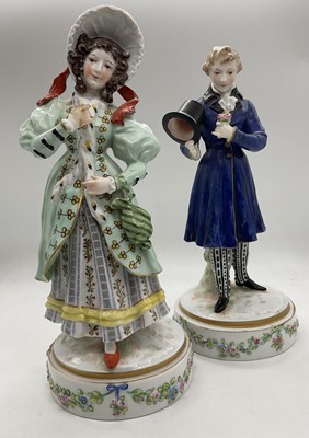 Lot 273 - KARL ENS; a porcelain figure of a young woman...