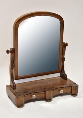 Lot 56 - A Victorian mahogany swing toilet mirror on...