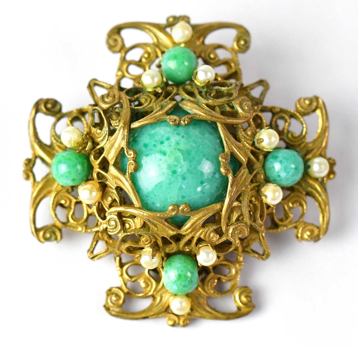 Lot 759 - A Miriam Haskell for Max Meiger gold-coloured...