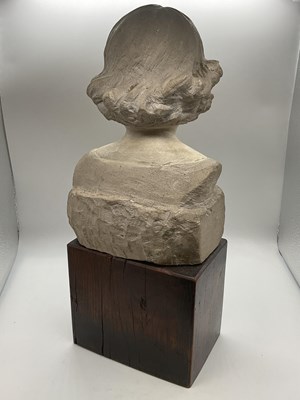 Lot 445 - ALFREDA BERESFORD; a carved white marble bust...