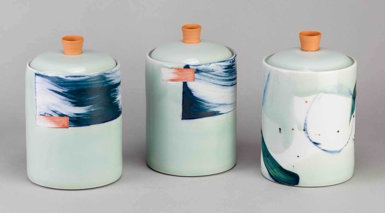 Lot 8 - ADAM FREW (born 1981); a trio of cylindrical
