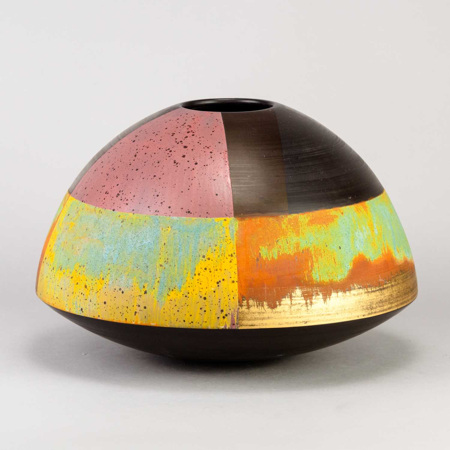 Lot 766 - TONY LAVERICK (born 1961); a black porcelain...