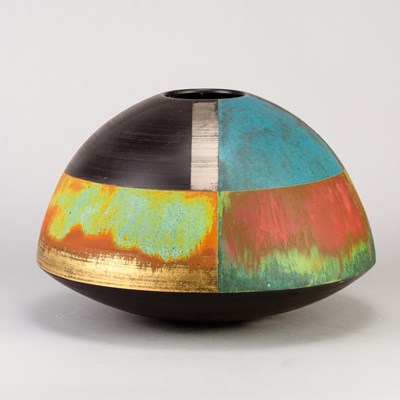 Lot 766 - TONY LAVERICK (born 1961); a black porcelain...