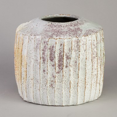 Lot 16 - AKIKO HIRAI (born 1970); a fluted stoneware...