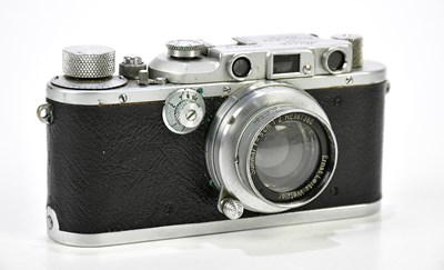 Lot 380 - LEICA; a Leica IIIa 35mm film camera, serial...