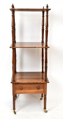 Lot 1578 - A Victorian rosewood three tier whatnot with...