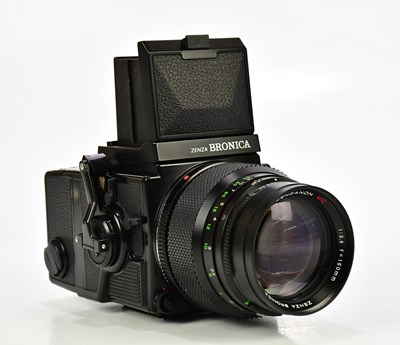 Lot 381 - BRONICA; a Bronica ETRsi medium format camera,...