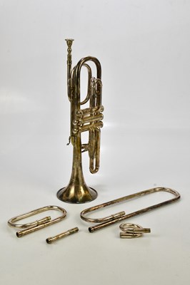 Lot 1115 - LAFLEUR, LONDON; a nickle plated trumpet with...