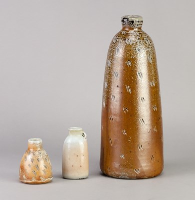 Lot 686 - SABINE NEMET (born 1971); a tall salt glazed...