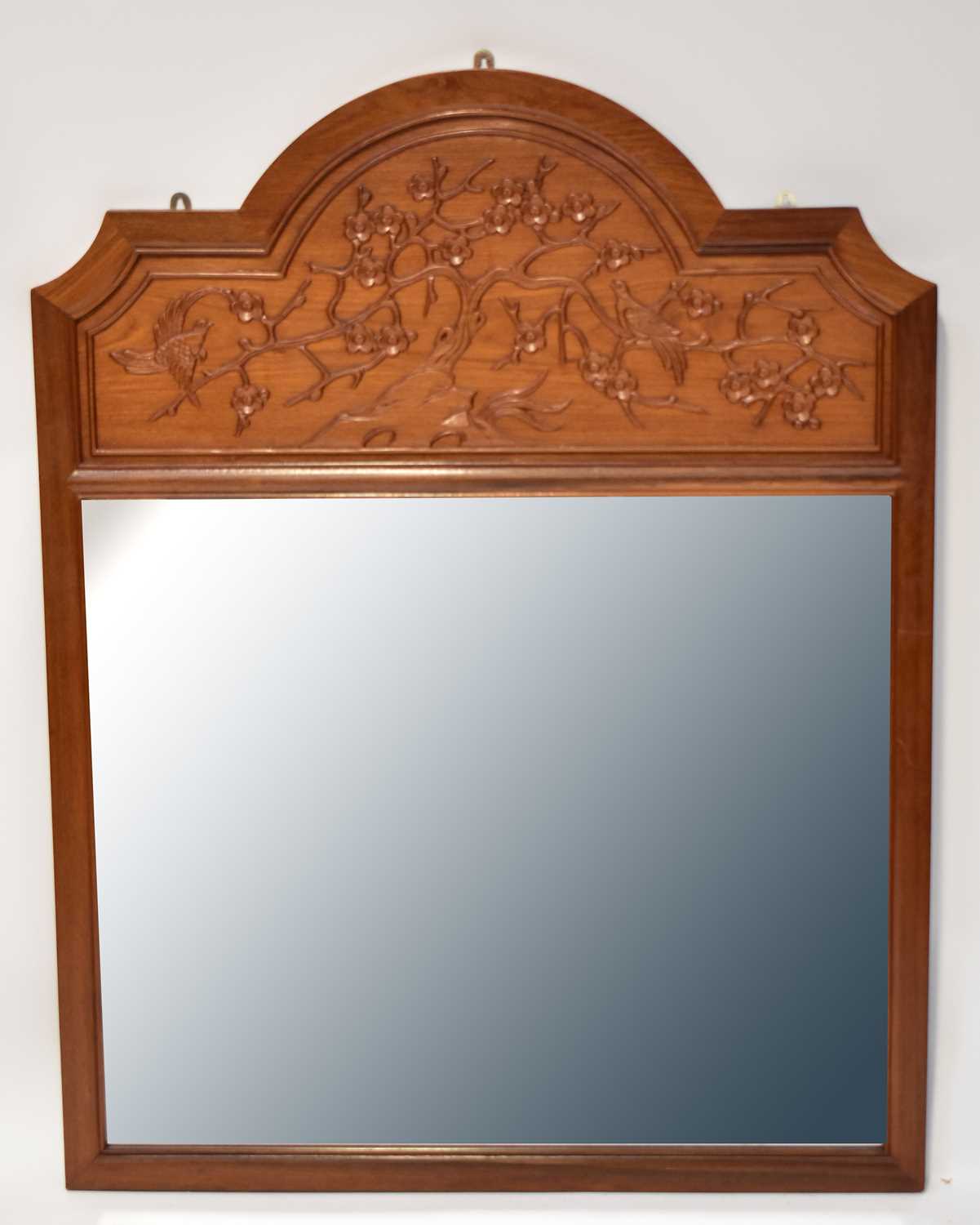 Lot 55 - An Oriental-style wall mirror, with...