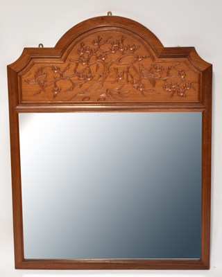 Lot 55 - An Oriental-style wall mirror, with...