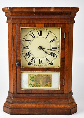 Lot 77 - An early 20th century eight-day walnut cased...