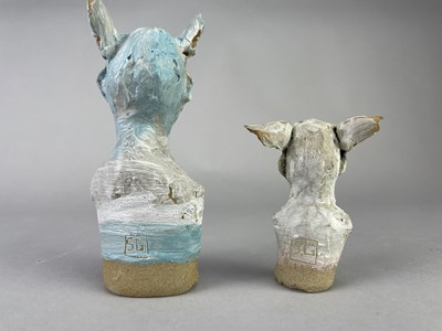 Lot 706 - SHARON GRIFFIN; a stoneware sculpture of a...