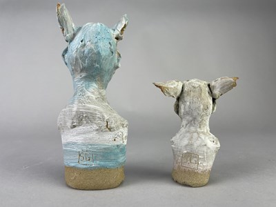 Lot 706 - SHARON GRIFFIN; a stoneware sculpture of a...