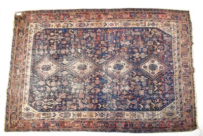 Lot 104 - A hand-knotted Iranian Shiraz blue ground...