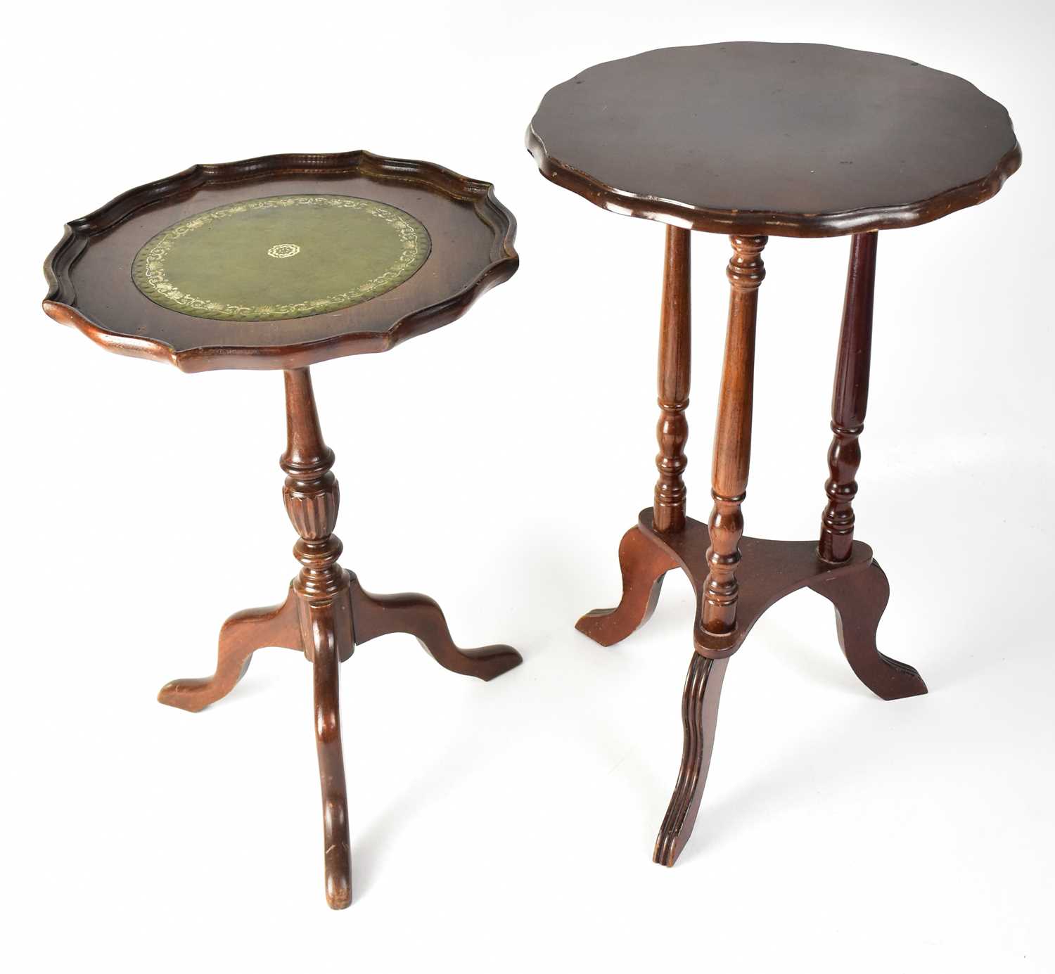 Lot 26 - Two reproduction side tables, height of...