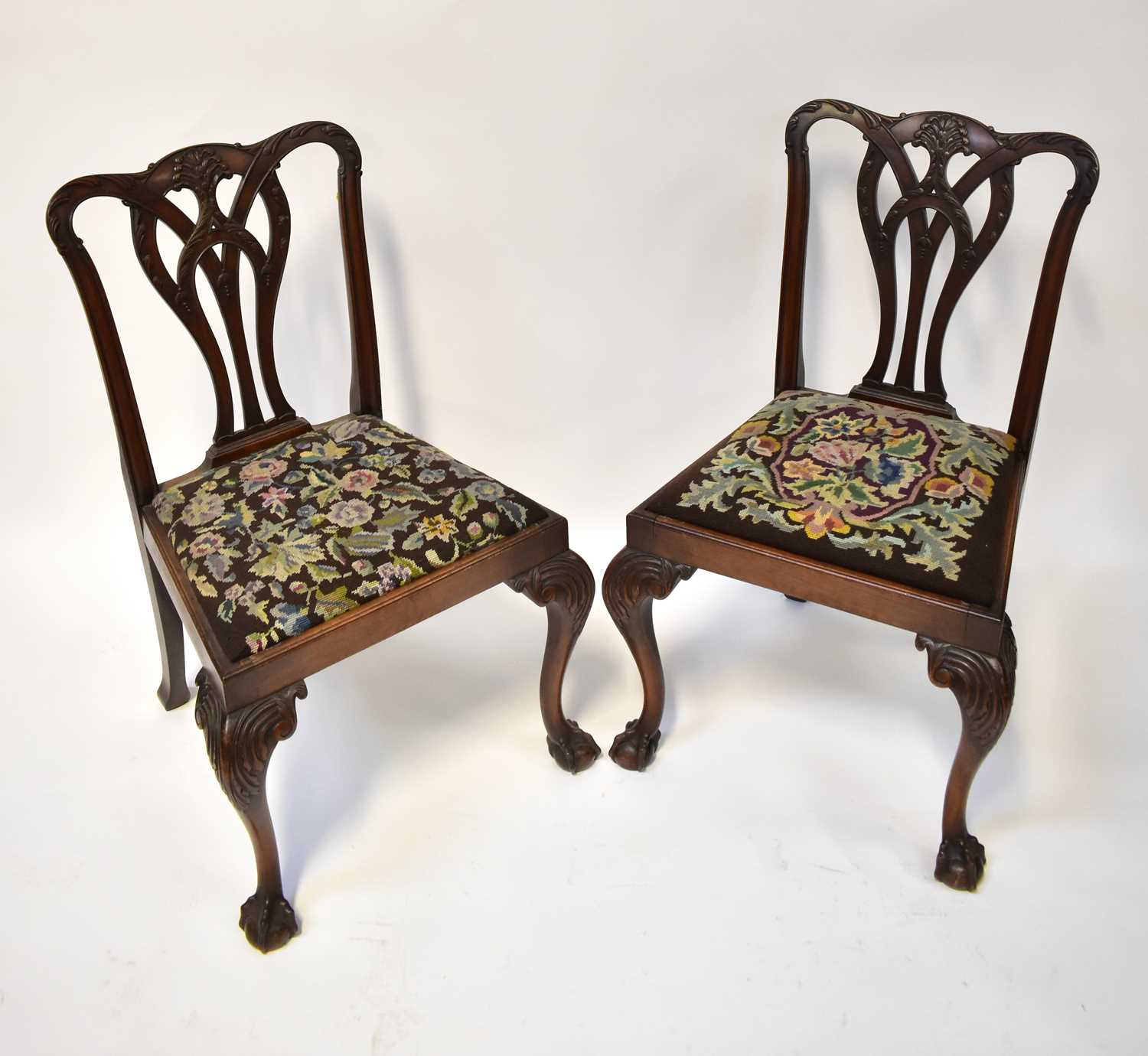 Lot 31 - A pair of 19th century Chippendale-style...