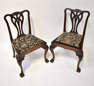 Lot 31a - A pair of 19th century Chippendale-style...
