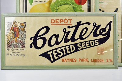 Lot 1253 - CARTERS TESTED SEEDS; four advertising posters,...