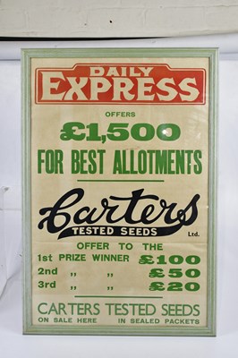 Lot 1253 - CARTERS TESTED SEEDS; four advertising posters,...