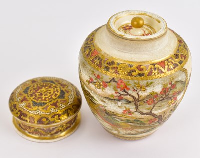 Lot 193 - A small 19th century Japanese lidded box of...