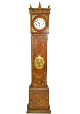 Lot 133 - A Louis XIV style longcase clock of small...