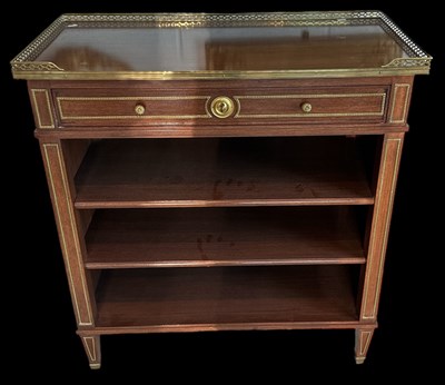 Lot 6 - A good quality reproduction mahogany and brass...