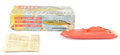 Lot 477 - JETEX; a boxed vintage plastic speedboat with...