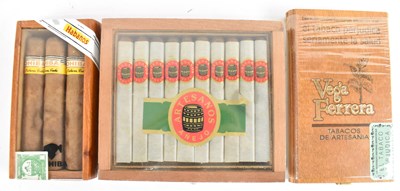 Lot 297 - CIGARS; three boxed and sealed sets of cigars...