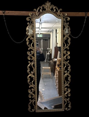 Lot 111 - A modern gilt framed rectangular wall miror...