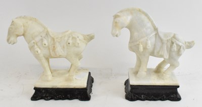 Lot 579 - A pair of contemporary Chinese carved...