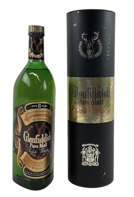 Lot 215 - WHISKY; a bottle of Glenfiddich pure malt...