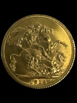 Lot 795 - A George V full sovereign, 1914.