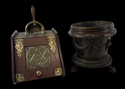Lot 63 - An early 20th century brass bound coal scuttle...