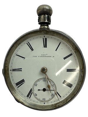 Lot 871 - A hallmarked silver cased pocket watch, the...