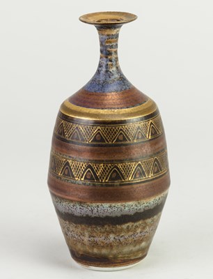 Lot 460 - MARY RICH (1940-2022); a porcelain bottle with...