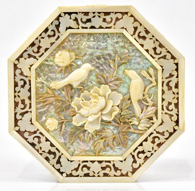 Lot 1277 - A decorative mother of pearl inlaid jewellery...