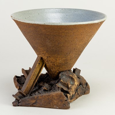 Lot 351 - JIM ROBISON (born 1939); a conical stoneware...