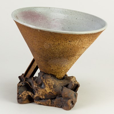 Lot 351 - JIM ROBISON (born 1939); a conical stoneware...