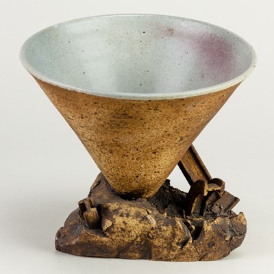 Lot 351 - JIM ROBISON (born 1939); a conical stoneware...