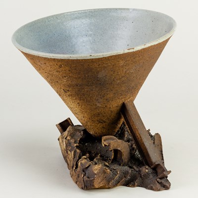 Lot 351 - JIM ROBISON (born 1939); a conical stoneware...