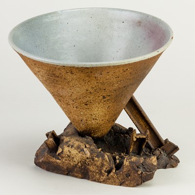 Lot 351 - JIM ROBISON (born 1939); a conical stoneware...