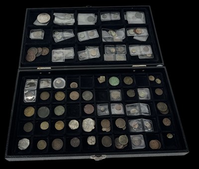 Lot 813 - A quantity of tokens, jettons and lead tokens,...