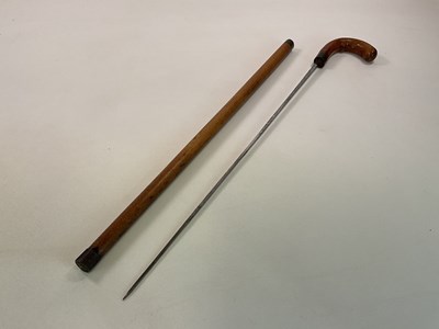 Lot 89 - A late Victorian sword stick with tapering...