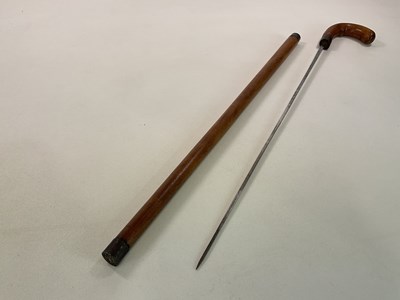 Lot 89 - A late Victorian sword stick with tapering...